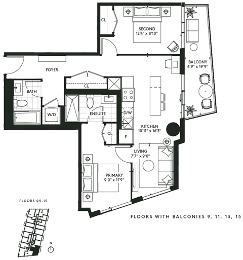 450 Front Street West Studio-3 Beds Apartment for Rent - Photo Gallery 39